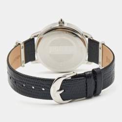 Just Cavalli Silver Stainless Steel Leather JC1L127L0015 Women's Wristwatch 38 mm