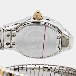 Just Cavalli Champagne Two-Tone Stainless Steel Glam Chic Snake JC1L001M0035 Women's Wristwatch 22 mm