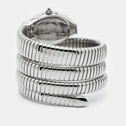 Just Cavalli Glitter Silver Stainless Steel Glam Chic Snake JC1L115M0015 Women's Wristwatch 22 mm