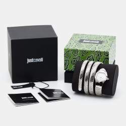 Just Cavalli Glitter Silver Stainless Steel Glam Chic Snake JC1L115M0015 Women's Wristwatch 22 mm