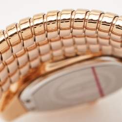 Just Cavalli Glittered Champagne Rose Gold Plated Stainless Steel Glam Chic JC1L115M0035 Women's Wristwatch 22 mm