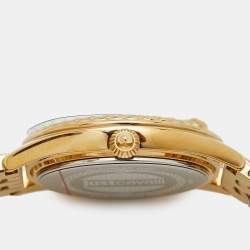 Just Cavalli Green Gold Plated Stainless Steel Crystal Brillante JC1L195M0075 Women's Wristwatch Set 34 mm