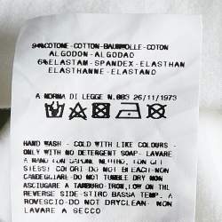 Pre Owned Just Cavalli White Printed Cotton Halter Neck Top M