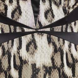 Pre Owned Just Cavalli Black Snake Skin Print Jersey Midi Dress S