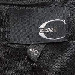 Pre Owned Just Cavalli Black Snake Skin Print Jersey Midi Dress S