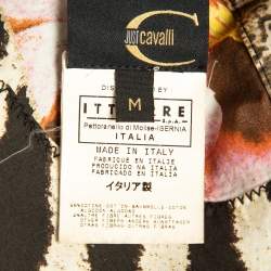 Pre Owned Just Cavalli Multicolor Printed Cotton Blend Shirt M