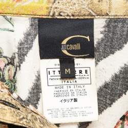 Pre Owned Just Cavalli Multicolor Printed Cotton Blend Shirt M