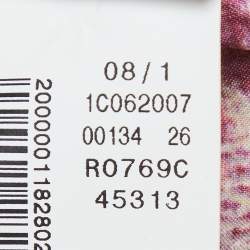 Pre Owned Just Cavalli Pink Abstract Print Satin Tie-up Sleeve Shirt L