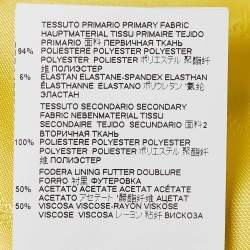 Just Cavalli Yellow Snake Pattern Faux Leather Blazer M