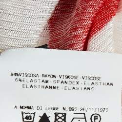 Pre Owned Just Cavalli White Floral Print Stretch Knit Midi Dress S