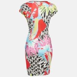 Pre Owned Just Cavalli Multicolor Printed Jersey Mini Dress S