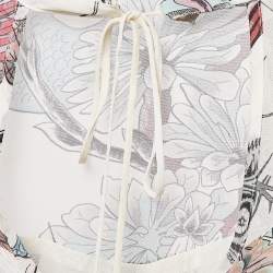 Pre Owned Just Cavalli Multicolor Printed Crepe Tie-Up Neck Mini Dress M