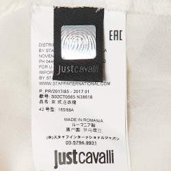 Pre Owned Just Cavalli Multicolor Printed Crepe Tie-Up Neck Mini Dress M