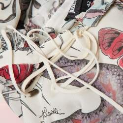 Pre Owned Just Cavalli Multicolor Printed Crepe Tie-Up Neck Mini Dress M