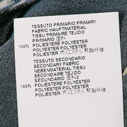 Pre Owned Just Cavalli Black Snake Printed Chiffon Semi Sheer Blouse M