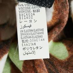 Pre Owned Just Cavalli Beachwear Brown Printed Jersey Cover-Up Dress M