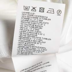 Pre Owned Just Cavalli White Cotton Mini Contrast Trim Mini Dress XS