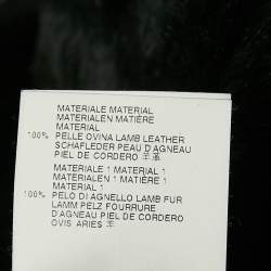 Pre Owned Just Cavalli Black Fur and Leather Mid-Length Coat S