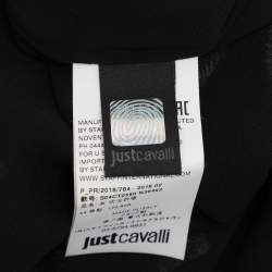 Pre Owned Just Cavalli Black Combat Eagle Printed Viscose Maxi Dress M