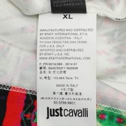 Pre Owned Just Cavalli Multicolor Viscose Blend Midi Dress XL