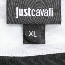 Pre Owned Just Cavalli Multicolor Viscose Blend Midi Dress XL