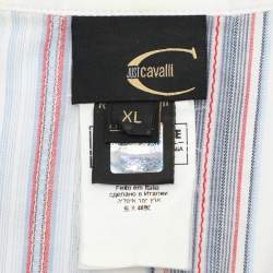 Pre Owned Just Cavalli Multicolor Striped Cotton Top XL