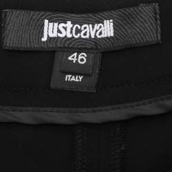 Just Cavalli Black Viscose Blend Trousers L