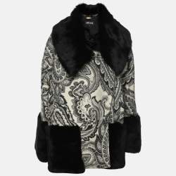 Just Cavalli Grey/Black Wool Blend Jacket S
