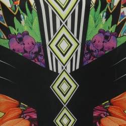 Pre Owned Just Cavalli Multicolor Floral Print Polyester Top XL