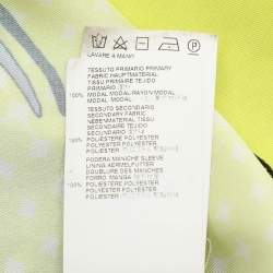 Pre Owned Just Cavalli Multicolor Floral Print Polyester Top XL