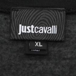 Pre Owned Just Cavalli Multicolor Floral Print Polyester Top XL