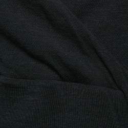 Pre Owned Just Cavalli Black Jersey Draped Short Dress M