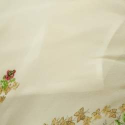 Pre Owned Just Cavalli White Printed Crepe Kaftan Mini Dress S