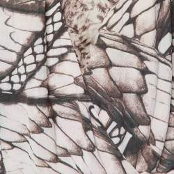 Pre Owned Just Cavalli Brown Printed Jersey Top L