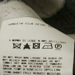 Pre Owned Just Cavalli Black/White Zebra Print Satin Silk Shirt M