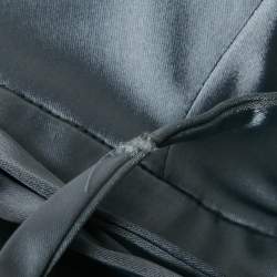 Just Cavalli Blue Satin Wide-Leg Belted Trousers S