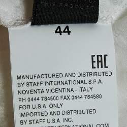 Pre Owned Just Cavalli White Sheer Chiffon V-Neck Tunic Top M