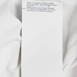 Pre Owned Just Cavalli White Logo Print Cotton T-Shirt Dress L
