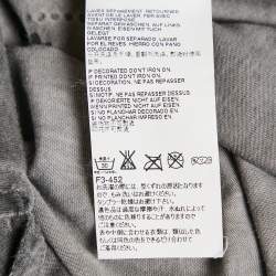 Pre Owned Just Cavalli Grey Star Studded Cotton Sleeveless T-Shirt L