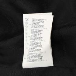 Pre Owned Just Cavalli Black Jacquard Mid Length Coat M