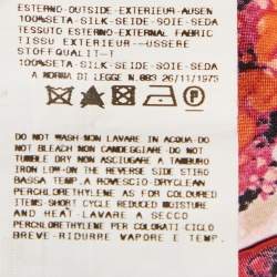 Pre Owned Just Cavalli Multicolor Silk Satin Floral Print Oversized Mini Dress M