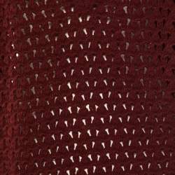 Pre Owned Just Cavalli Burgundy Chunky Wool Knit Mini Dress XL