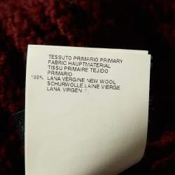 Pre Owned Just Cavalli Burgundy Chunky Wool Knit Mini Dress XL