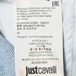 Just Cavalli Washed Blue Denim Skinny Jeans S Waist 26"