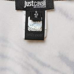 Pre Owned Just Cavalli Brown Tiger Print Jersey One Shoulder Bodycon Dress S