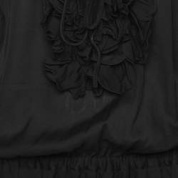 Just Cavalli Black Chiffon Midi Dress M