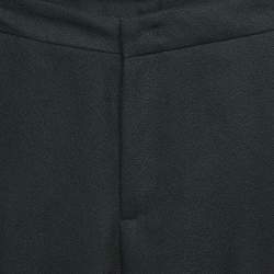 Just Cavalli Black Crepe Wool Formal Trousers S