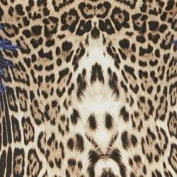 Just Cavalli Brown Leopard Print Jersey Mini Dress M