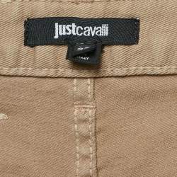 Just Cavalli Gold Coated Denim Straight Leg Jeans S Waist 28"