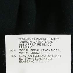 Pre Owned Just Cavalli Black Logo Print Modal Knit Draped Sleeveless Top M